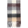 image:imageFunky Junque Womens Chunky Knit Plush Winter Scarf  Soft Warm Oversized Shawl Wrap in Multiple Stylish PatternsCheckered  Beige