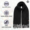 image:imageFunky Junque Womens Chunky Knit Plush Winter Scarf  Soft Warm Oversized Shawl Wrap in Multiple Stylish PatternsSparkle  Black