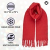 image:imageFunky Junque Womens Chunky Knit Plush Winter Scarf  Soft Warm Oversized Shawl Wrap in Multiple Stylish PatternsSparkle  Red
