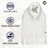 image:imageFunky Junque Womens Chunky Knit Plush Winter Scarf  Soft Warm Oversized Shawl Wrap in Multiple Stylish PatternsSparkle  White