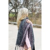 image:imageFunky Junque Womens Chunky Knit Plush Winter Scarf  Soft Warm Oversized Shawl Wrap in Multiple Stylish PatternsWide Stripe  Black