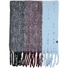 image:imageFunky Junque Womens Chunky Knit Plush Winter Scarf  Soft Warm Oversized Shawl Wrap in Multiple Stylish PatternsWide Stripe  Light Blue
