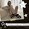 image:imageFunky Junque Womens Clog Slippers Faux Fur House Shoes  Faux fur slippers with soft polyester lining for lounging coffee runs mail checks casual outings amp giftingCow Print  Black
