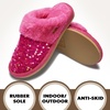 image:imageFunky Junque Womens Clog Slippers Faux Fur House Shoes  Faux fur slippers with soft polyester lining for lounging coffee runs mail checks casual outings amp giftingSequin  Hot Pink