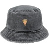 image:imageFunky Junque Womens Embroidered Bucket Hat  Lightweight Cotton Bucket Hat with Sun Protection Beach Festival and Sun Reversible Bucket Hats for WomenPizza Icon  Black
