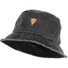 image:imageFunky Junque Womens Embroidered Bucket Hat  Lightweight Cotton Bucket Hat with Sun Protection Beach Festival and Sun Reversible Bucket Hats for WomenPizza Icon  Black
