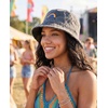image:imageFunky Junque Womens Embroidered Bucket Hat  Lightweight Cotton Bucket Hat with Sun Protection Beach Festival and Sun Reversible Bucket Hats for WomenRainbow  Black