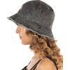 image:imageFunky Junque Womens Embroidered Bucket Hat  Lightweight Cotton Bucket Hat with Sun Protection Beach Festival and Sun Reversible Bucket Hats for WomenRainbow  Black