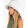 image:imageFunky Junque Womens Embroidered Bucket Hat  Lightweight Cotton Bucket Hat with Sun Protection Beach Festival and Sun Reversible Bucket Hats for WomenSunshine  Whiskey  White