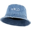image:imageFunky Junque Womens Embroidered Bucket Hat  Lightweight Cotton Bucket Hat with Sun Protection Beach Festival and Sun Reversible Bucket Hats for WomenWild  Denim