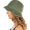 image:imageFunky Junque Womens Embroidered Bucket Hat  Lightweight Cotton Bucket Hat with Sun Protection Beach Festival and Sun Reversible Bucket Hats for WomenWild  Green