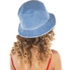 image:imageFunky Junque Womens Embroidered Bucket Hat  Lightweight Cotton Bucket Hat with Sun Protection Beach Festival and Sun Reversible Bucket Hats for WomenWild  Denim