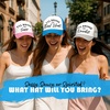 image:imageFunky Junque Womens Funny Trucker Hats  Adult Humor for Bachelorette Girls Trips Festivals amp Birthday GiftIll Bring the Bad Ideas  WhiteAqua