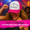 image:imageFunky Junque Womens Funny Trucker Hats  Adult Humor for Bachelorette Girls Trips Festivals amp Birthday GiftIll Bring the Crazy  WhiteHot Pink