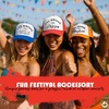 image:imageFunky Junque Womens Funny Trucker Hats  Adult Humor for Bachelorette Girls Trips Festivals amp Birthday GiftIll Bring the Pizza  WhiteRed