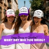 image:imageFunky Junque Womens Funny Trucker Hats  Adult Humor for Bachelorette Girls Trips Festivals amp Birthday GiftIll Bring the Snacks  WhiteDk Purple