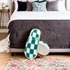 image:imageFunky Junque Womens Fuzzy House Slippers  Cozy Indoor Outdoor Fluffy Clog Christmas Slippers Soft Bedroom Shoes for WomenCheckered Sea Green