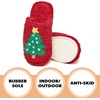 image:imageFunky Junque Womens Fuzzy House Slippers  Cozy Indoor Outdoor Fluffy Clog Christmas Slippers Soft Bedroom Shoes for WomenChristmas Tree Red