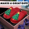 image:imageFunky Junque Womens Fuzzy House Slippers  Cozy Indoor Outdoor Fluffy Clog Christmas Slippers Soft Bedroom Shoes for WomenChristmas Tree Red