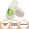 image:imageFunky Junque Womens Fuzzy House Slippers  Cozy Indoor Outdoor Fluffy Clog Christmas Slippers Soft Bedroom Shoes for WomenPickleball Ivory
