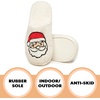 image:imageFunky Junque Womens Fuzzy House Slippers  Cozy Indoor Outdoor Fluffy Clog Christmas Slippers Soft Bedroom Shoes for WomenSanta Ivory