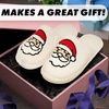 image:imageFunky Junque Womens Fuzzy House Slippers  Cozy Indoor Outdoor Fluffy Clog Christmas Slippers Soft Bedroom Shoes for WomenSanta Ivory