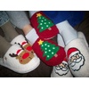 image:imageFunky Junque Womens Fuzzy House Slippers  Cozy Indoor Outdoor Fluffy Clog Christmas Slippers Soft Bedroom Shoes for WomenSanta Ivory