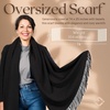 image:imageFunky Junque Womens Pashmina Scarf  Cashmere Feel Shawl Wrap for Weddings Evening Dresses amp Winter OutfitsBlack