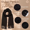 image:imageFunky Junque Womens Pashmina Scarf  Cashmere Feel Shawl Wrap for Weddings Evening Dresses amp Winter OutfitsBlack