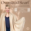 image:imageFunky Junque Womens Pashmina Scarf  Cashmere Feel Shawl Wrap for Weddings Evening Dresses amp Winter OutfitsDark Beige