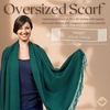 image:imageFunky Junque Womens Pashmina Scarf  Cashmere Feel Shawl Wrap for Weddings Evening Dresses amp Winter OutfitsForest Green
