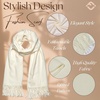 image:imageFunky Junque Womens Pashmina Scarf  Cashmere Feel Shawl Wrap for Weddings Evening Dresses amp Winter OutfitsIvory