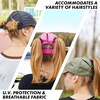 image:imageFunky Junque Womens Ponytail Hat  High amp Messy Bun Baseball Cap with 5Slit Design MoistureWicking Sports HatsHot Pink