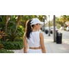 image:imageFunky Junque Womens Ponytail Hat  High amp Messy Bun Baseball Cap with 5Slit Design MoistureWicking Sports HatsWhite