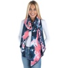 image:imageFunky Junque Womens Winter Scarf  Soft Chenille Knit Shawl Wrap Warm Cozy Blanket Scarf for Cold WeatherTie Dye  NavyPink