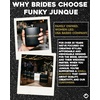 image:imageHidden Hip Flask  6 Pack 1 Bride White amp 5 Squad Black  Stainless steel hip flask with etched sayings for weddings bachelor parties bachelorette getaways amp celebrationsBridesmaid BlackGold