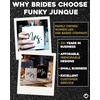image:imageHidden Hip Flask  6 Pack 1 Bride White amp 5 Squad Black  Stainless steel hip flask with etched sayings for weddings bachelor parties bachelorette getaways amp celebrations2 Pack Mr Black  Mrs White