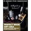 image:imageHidden Hip Flask  6 Pack 1 Bride White amp 5 Squad Black  Stainless steel hip flask with etched sayings for weddings bachelor parties bachelorette getaways amp celebrationsSquad Black