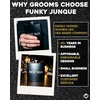 image:imageHidden Hip Flask  6 Pack 1 Bride White amp 5 Squad Black  Stainless steel hip flask with etched sayings for weddings bachelor parties bachelorette getaways amp celebrationsBest Man BlackSilver