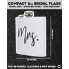 image:imageHidden Hip Flask  6 Pack 1 Bride White amp 5 Squad Black  Stainless steel hip flask with etched sayings for weddings bachelor parties bachelorette getaways amp celebrationsMrs White