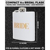 image:imageHidden Hip Flask  6 Pack 1 Bride White amp 5 Squad Black  Stainless steel hip flask with etched sayings for weddings bachelor parties bachelorette getaways amp celebrationsBride  Block Lettering White