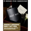 image:imageHidden Hip Flask  6 Pack 1 Bride White amp 5 Squad Black  Stainless steel hip flask with etched sayings for weddings bachelor parties bachelorette getaways amp celebrationsBest Man BlackSilver