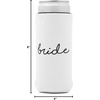 image:imageSlim Can Cooler  6 Pack Squad  Bridal Slim can cooler with bride amp bquad script for bachelorette parties girls nights getaways amp wedding favorsBride White