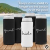 image:imageSlim Can Cooler  6 Pack Squad  Bridal Slim can cooler with bride amp bquad script for bachelorette parties girls nights getaways amp wedding favorsSquad Black