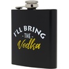 image:imageStainless Steel 6 Oz Hip Flask  Beast of Bourbon  Drinking flask with humorous inscription for weddings bachelor parties sporting events amp golf outingsIll Bring The Vodka BlackYellow