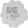 image:imageFunky Junque 12Pack Bulk Disposable Paper Bar Coasters for Drinks with Celebration Sayings 4x4 Inch Silver  Durable printed paper coasters with vibrant bachelorette designs for bridal showers weddings BBQs amp backyard parties12 Eat  Drink  Be Married Silver