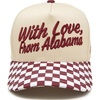 With Love  from Alabama - Checker Print - Burgundy/Beige