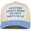 I Support a Man's Right to Shut Up- Light Blue/Beige