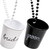 image:imageFunky Junque Beaded Shot Glass Necklaces  13 Pack Bride amp Squad  Reusable 2 oz shot glass necklaces for parties birthdays girls trips tailgates festivals amp celebrations2 Pack Groom Black  Bride White