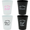 4 - I'm the - Bride (White/Pink)  Groom  Maid of Honor  Best Man Pack